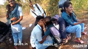 दोस्तों के सामने बॉयफ्रेंड के साथ हॉट किसिंग रोमांस करती तेलुगु लड़की