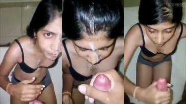 इंडियन लड़की के मुंह पर पोर्नस्टार की तरह छोड़ी वीर्य की बौछारें