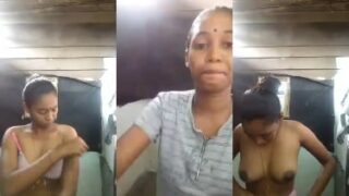 गरीब लड़की ने बनाया नहाने वाला वीडियो