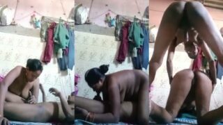 69 पोजीशन मे चुत और लंड को चाट भाभी को चोदा घोड़ी बनाके