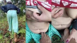 जंगल मे लेजा दबाए नेपाली पड़ोसन लड़की के टाइट बूब्स