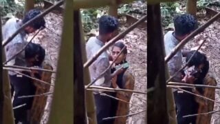 बांस के झाड़ियों मे छुप क्यूट जीएफ को लंड चूसता लड़का