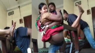 भाभी की चुत चाटके भाभी को गोदी मे उठाके चोदा