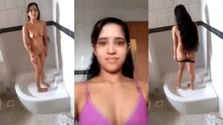 बाथरूम में लडकी ने बनाया न्यूड वीडियो