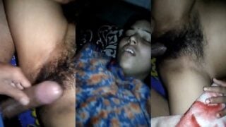 बीवी की झाँटो वाली चुत को चोदा पति ने बडा लंड से