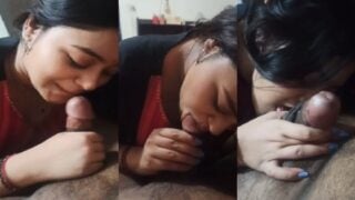 बॉयफ्रेंड का लंड और बॉल्स सक करती ब्यूटीफुल गर्ल
