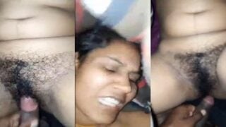 बीवी की कर्ली झांटों वाली चूत पति ने चोदी