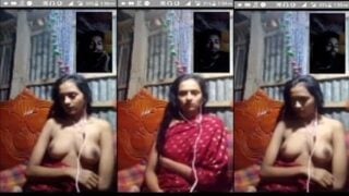 वीडियो कॉल पर बूब्स खोलकर बातें करती गर्लफ्रेंड