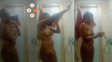 लड़की ने बनाया बाथरूम न्यूड नहाना वीडियो