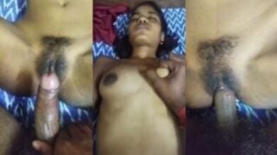 बूब्स को दबाते हुए चोदा लड़की की झाँटो वाली बुर