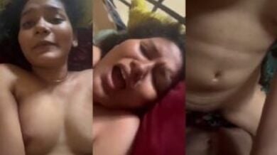 लाउड मोन देते हुए बॉयफ्रेंड का बडा लंड से चुत चुदवाती लड़की