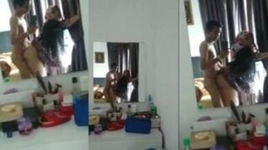 हिजाब पहनी बीवी को डॉगी स्टाइल में चोदा, बनाया मिरर वीडियो