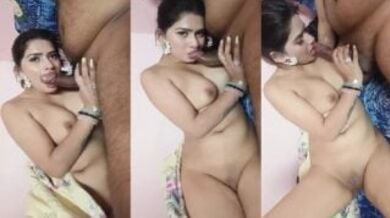 बिग बूब्स चिकनी चुत वाली सेक्सी भाभी का लंड सकिंग वीडियो