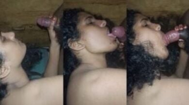 सेक्सी मल्लू बीवी चूस रही है पति का लंड
