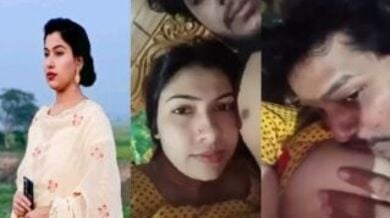 गर्लफ्रेंड के टाइट बिग बूब्स को चूसता जवान लड़का