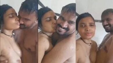 होटल के शावर में हसबैंड वाइफ ने बनाया न्यूड वीडियो