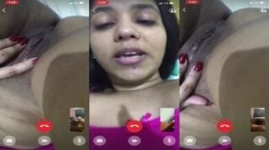 वीडियो कॉल पर एक्स को अपनी काली चुत दिखाती मैरिड जीएफ