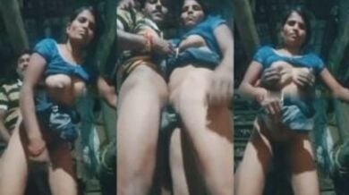 खड़े खड़े अपनी चुत मरवाती देहाती भाभी
