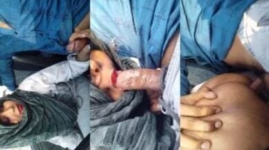 हिंदी मे बात करते हुए हिजाबी मुस्लिम रंडी के साथ कार मे किया सेक्स