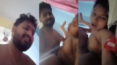 बीवी के टाँगे उठा जोरो से चोदा पति ने