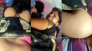 साड़ी पहनी ऑन्टी को डॉगी पोज़ मे चोदा