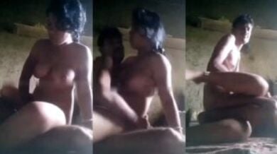 बीवी को गोदी मे बिठाके चुदाई किया पति ने