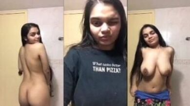 लंबे बालों वाली लडकी ने नंगी होकर दिखाई गांड