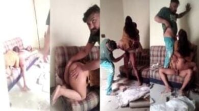 दो मजदूर मिलके कर रहे है जवान रंडी की जोरदार चुदाई