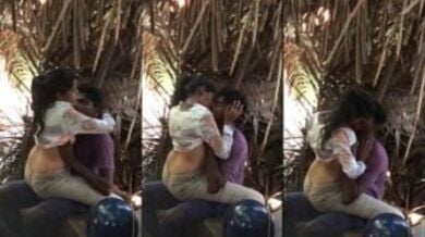 पार्क के खुफिया जगह पर बूब सकिंग, रोमांस करते लवर्स को चुपके से देखें