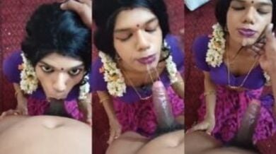 साउथ इंडियन सेक्सी किन्नर का डीप और स्लॉप्पी ब्लोजॉब