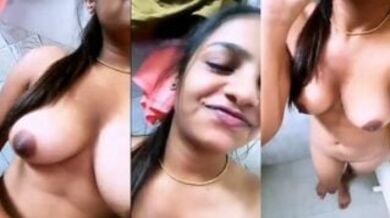 खड़े-खड़े अपना नंगा बदन दिखाती इंडियन गर्ल