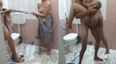बाथरूम में बीवी का वस्त्रहरण कर की चुदाई
