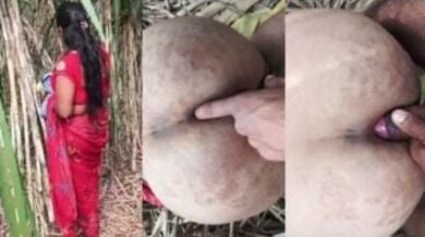 गन्ने के खेत मे गाँव की भाभी की गांड और चुत चोदा