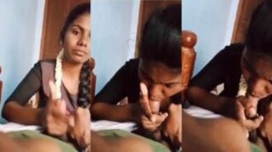 क्यूट तमिल गर्ल चूस रही है अपने बॉयफ्रेंड का लंड