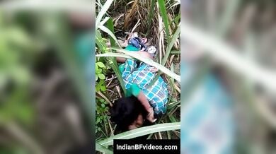 झाडियों में सेक्स करने में मगन लवर्स को करीब से फिल्माया