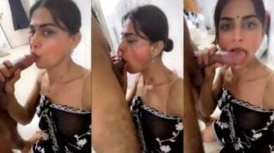 सेक्सी गर्लफ्रेंड दे रही है अपने बॉयफ्रेंड को डीप ब्लोजॉब