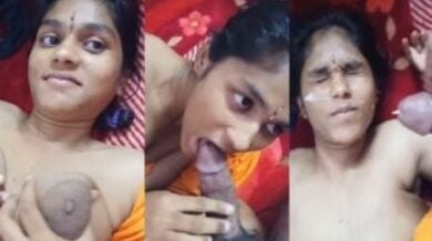 सेक्सी भाभी को लंड चूसा मुँह पे दिया कमशॉट