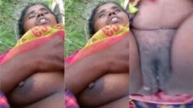 जवान लड़के ने चोदा गाँव की बिहारी ऑन्टी को खेत मे लेटाके