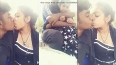 लवर्स ने की प्यारभरी किसिंग, बनाया सेल्फी वीडियो