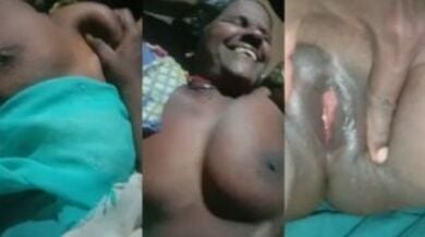 मल्लू कामवाली ऑन्टी के बडे बूब्स को दबा काली चुत को दिखाया