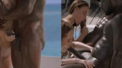 २ काले और २ ब्लोंड्स बेब्स का पूल किनारे फोरसम सेक्स