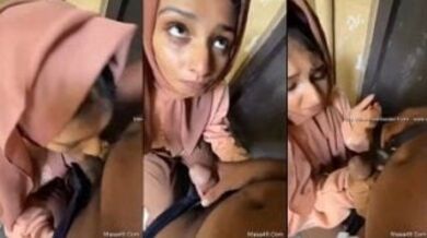 हिजाब पहनी माशूका से चुसाया लंड