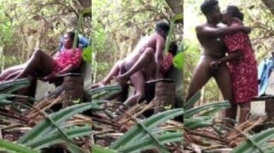 जंगल मे अपनी गर्लफ्रेंड की चुत को चाटकर चोदा