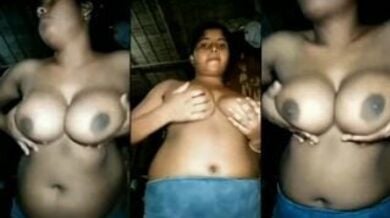 बिग बूब्स के साथ खेलती गरीब घर की शालीन लड़की