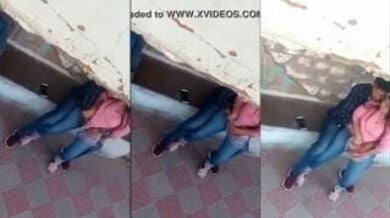 गर्लफ्रेंड की जींस में हाथ डालकर उसकी चूत सहलाता बॉयफ्रेंड