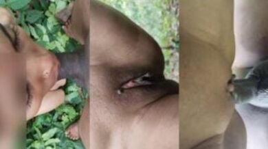 गाँव की लड़की को जंगल मे लंड चूसाके चोदा उसकी चिकनी चुत