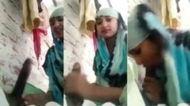 छोटे भाई का बडे लंड को मुठ मारके चूसा मुस्लिम बडी बहन ने