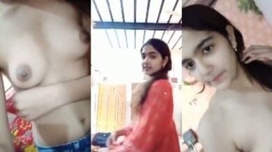 क्यूट लड़की ने कपड़े उतारकर दिखाया अपना कुंवारा नंगा बदन