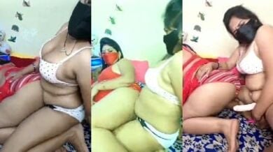 2 इंडियन लैसबियन भाभियों ने किया स्ट्रैप ऑन डिल्डो सेक्स!