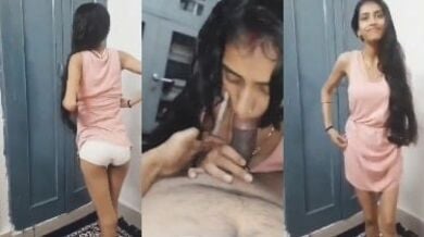 पति की पेंट और अंडरवियर से लंड निकालकर चूसने के लिए उतावली हुई बीवी